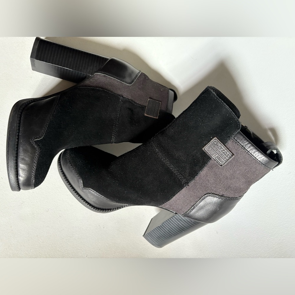 G-Star Original Raw Black Ankle Boots 4.5 Inches Heels
